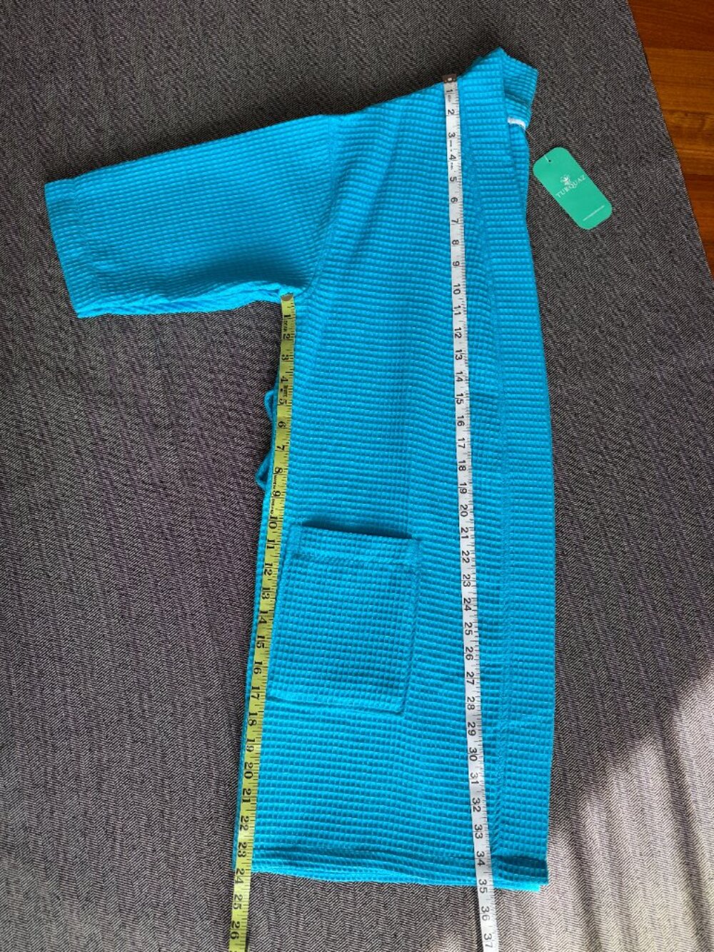 Turquoise Turquaz NWT Waffle Weave Bath Robe S/M - Picture 14 of 14